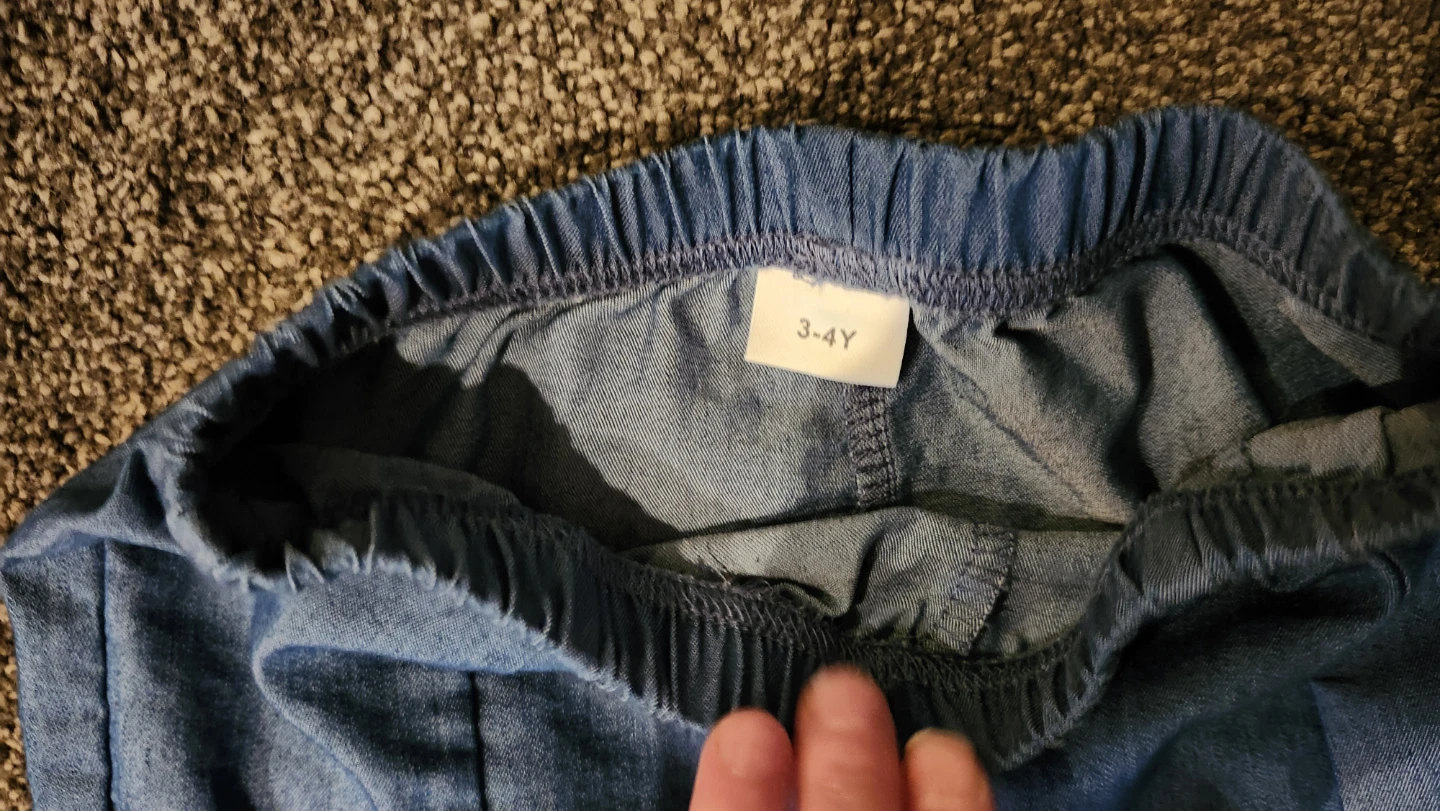 Girls Denim Crop Top and Pants Set - photo 3