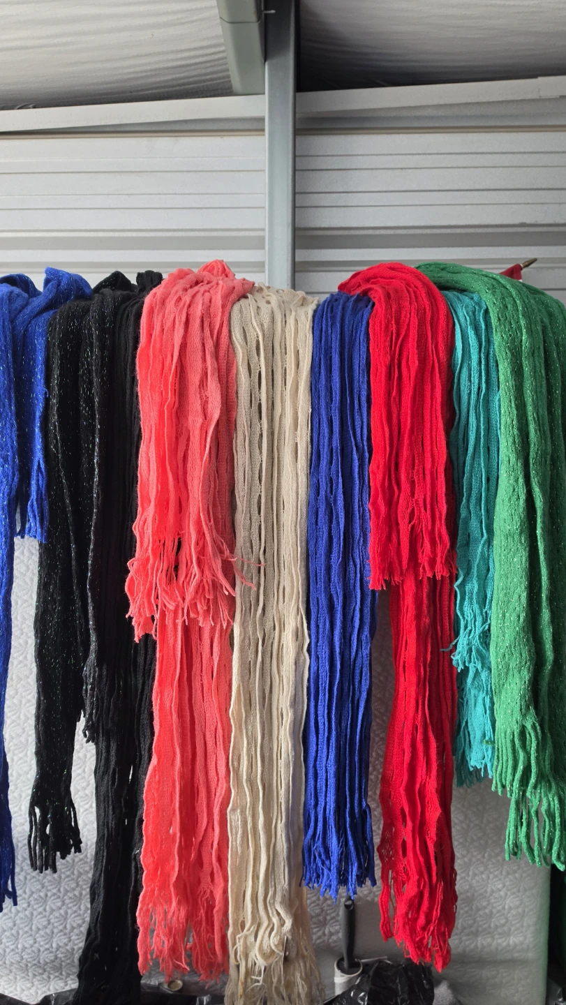 Crocheted Fringe Scarves - Assorted Colours