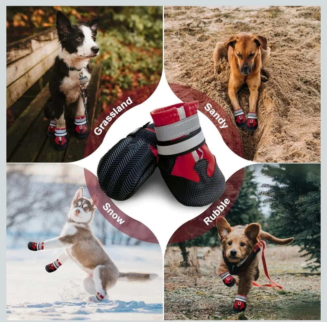Dog Boots, Waterproof Anti-Slip Dog Shoes with Reflective .... - photo 3