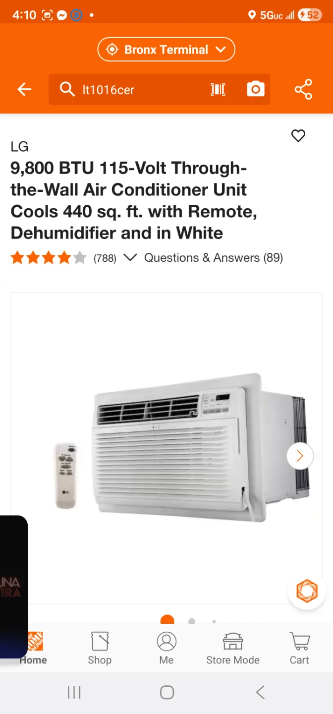 New LG 10k btu in the wall air conditioner 110v
