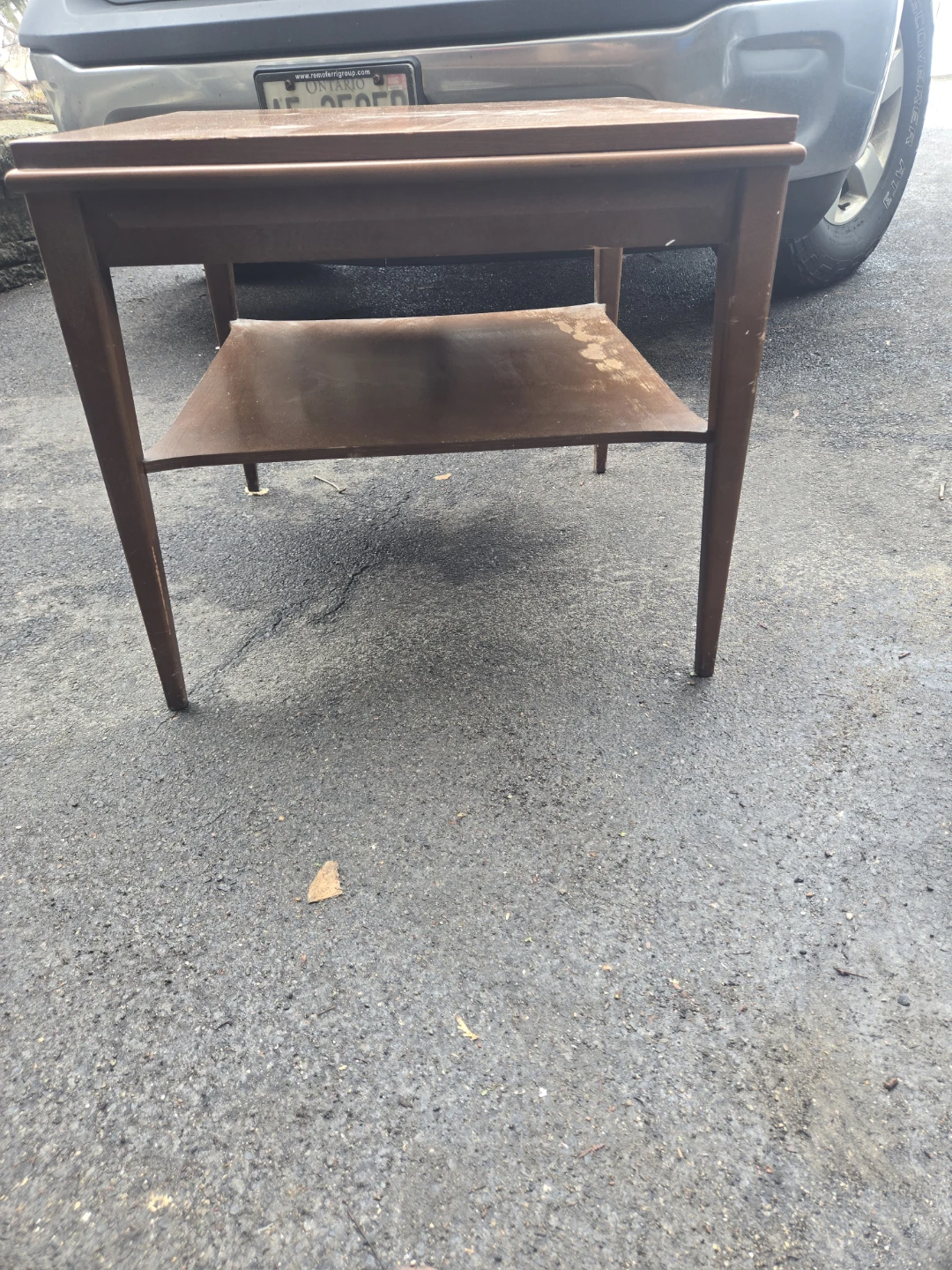Wooden End Table with Shelf - photo 2