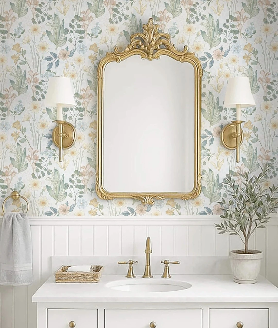 Green and Pink Floral Peel & Stick Wallpaper 17.3”x78.7” - photo 5