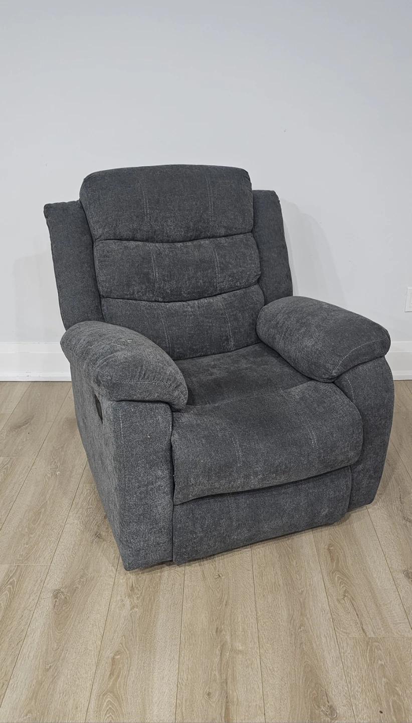 Grey Fabric Recliner Chair