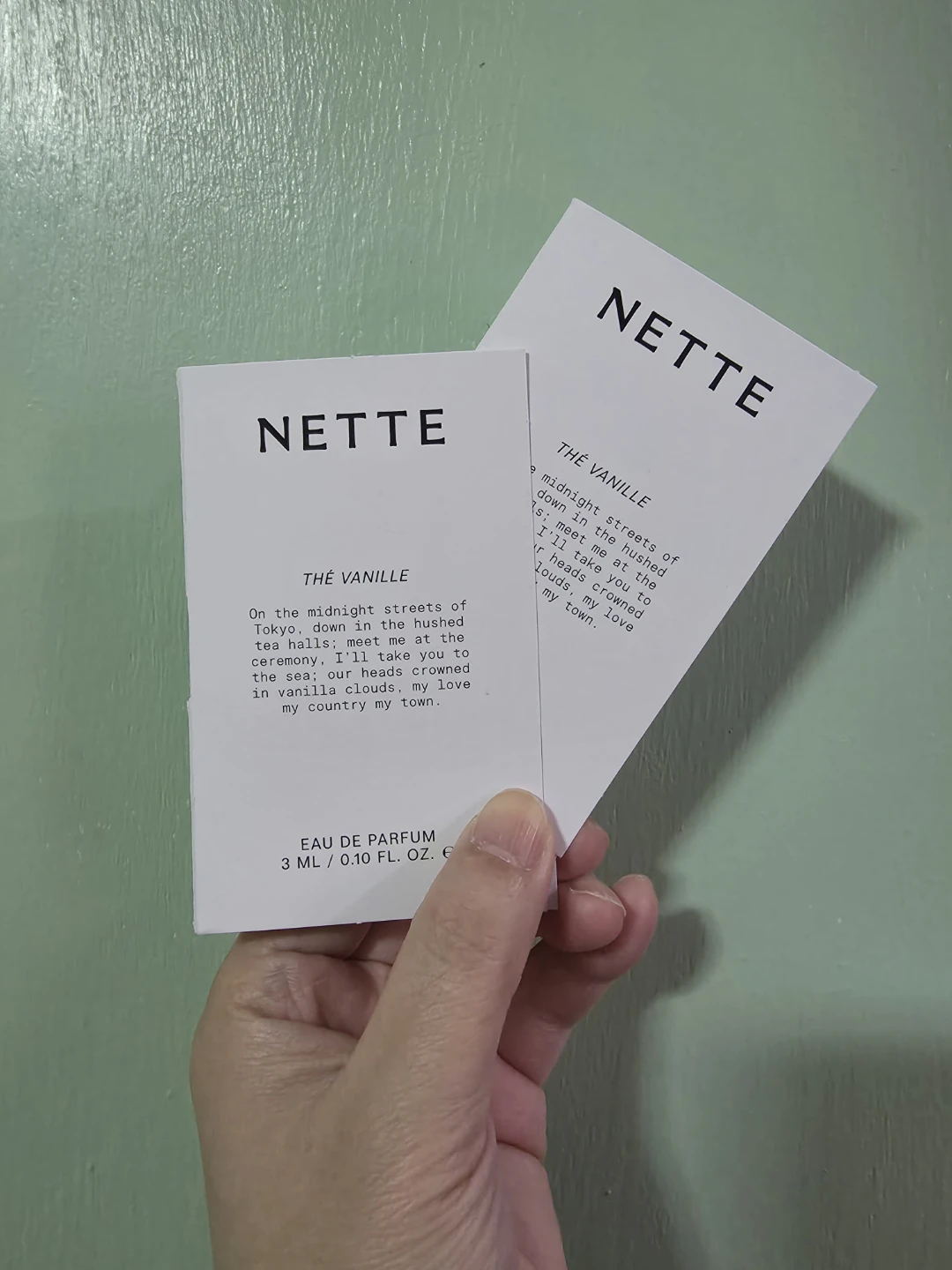 NETTE The Vanille Eau de Parfum Sample 2ct