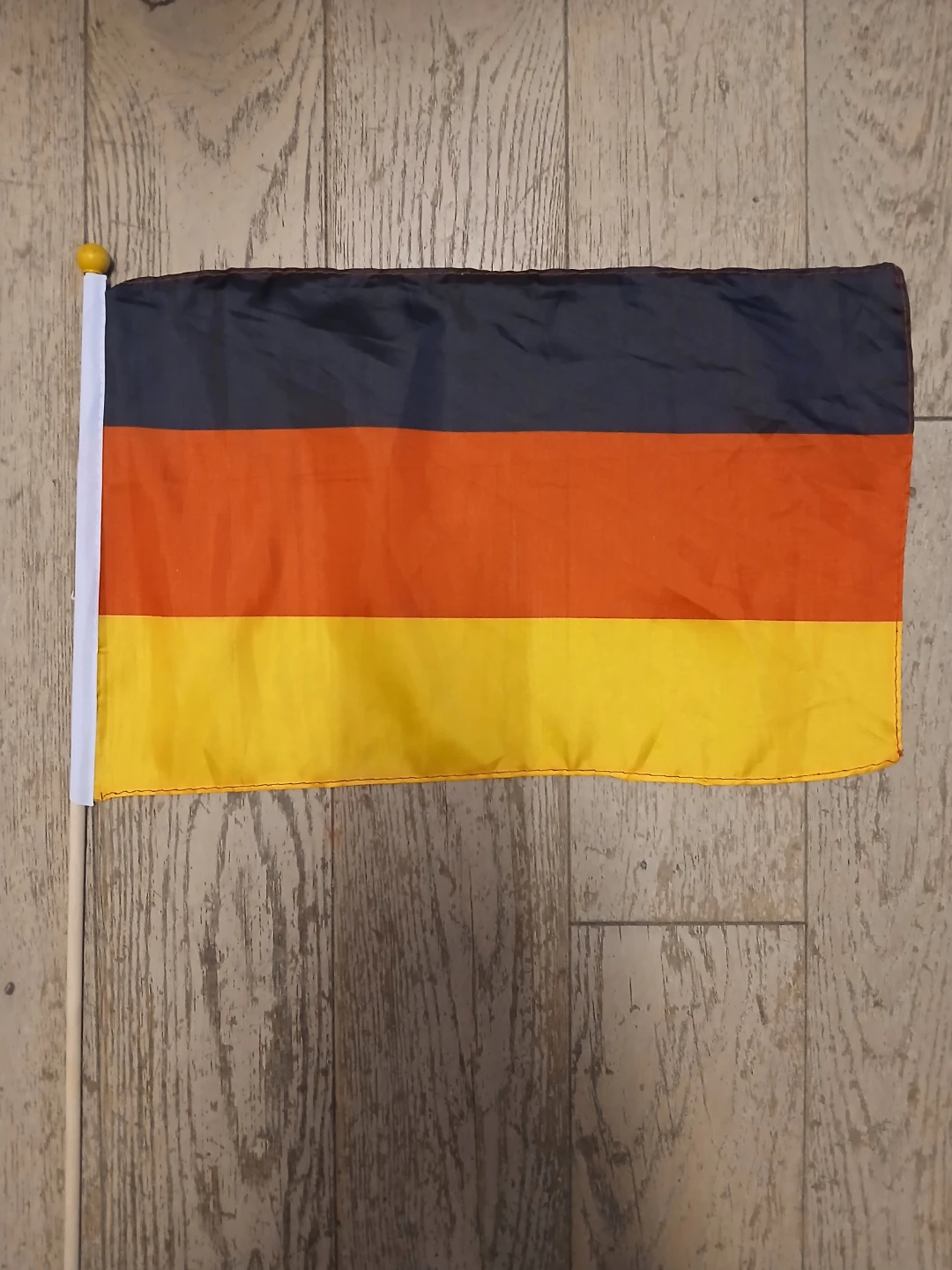German Flag with Wooden Pole - photo 2