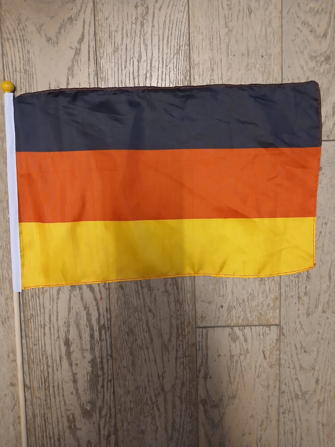 German Flag with Wooden Pole - photo 3