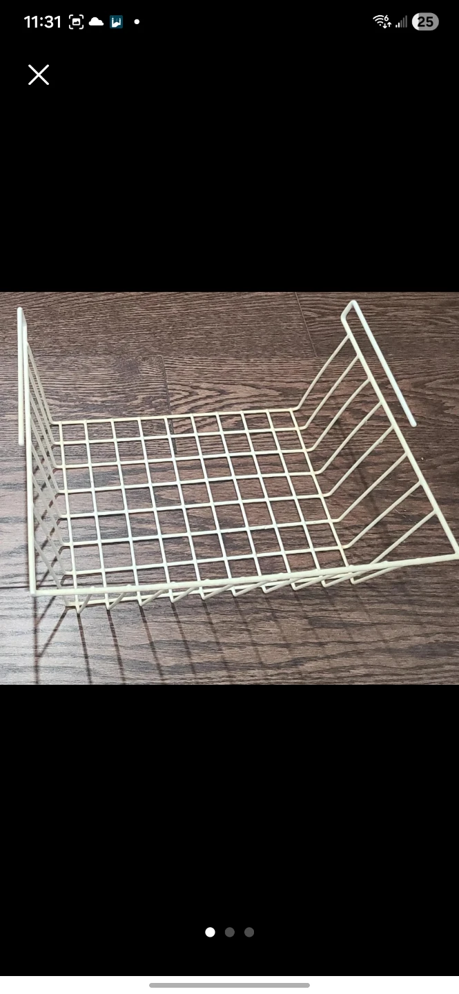 White Wire Storage Basket - photo 2