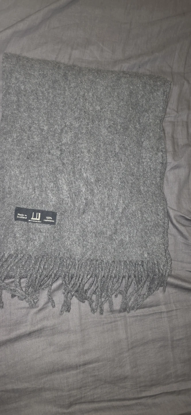 Made in Scotland Dunhill Grey Cashmere Scarf