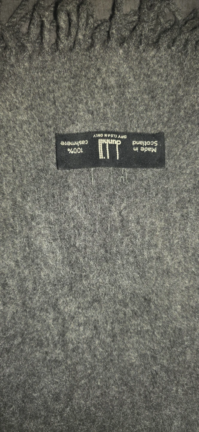 Made in Scotland Dunhill Grey Cashmere Scarf - photo 3
