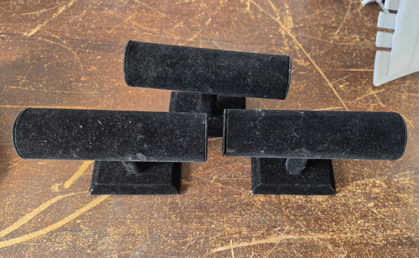 Black Velvet Bracelet Display Stands (Set of 3)