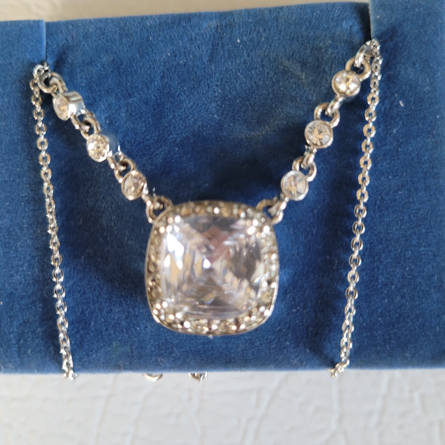 ♥️ Avon Vintage Cushion CZ Necklace 🥕