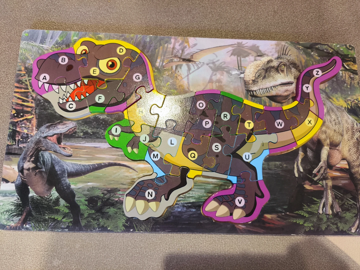 Dinosaur Chunky Puzzle with Letters🥕 - photo 2