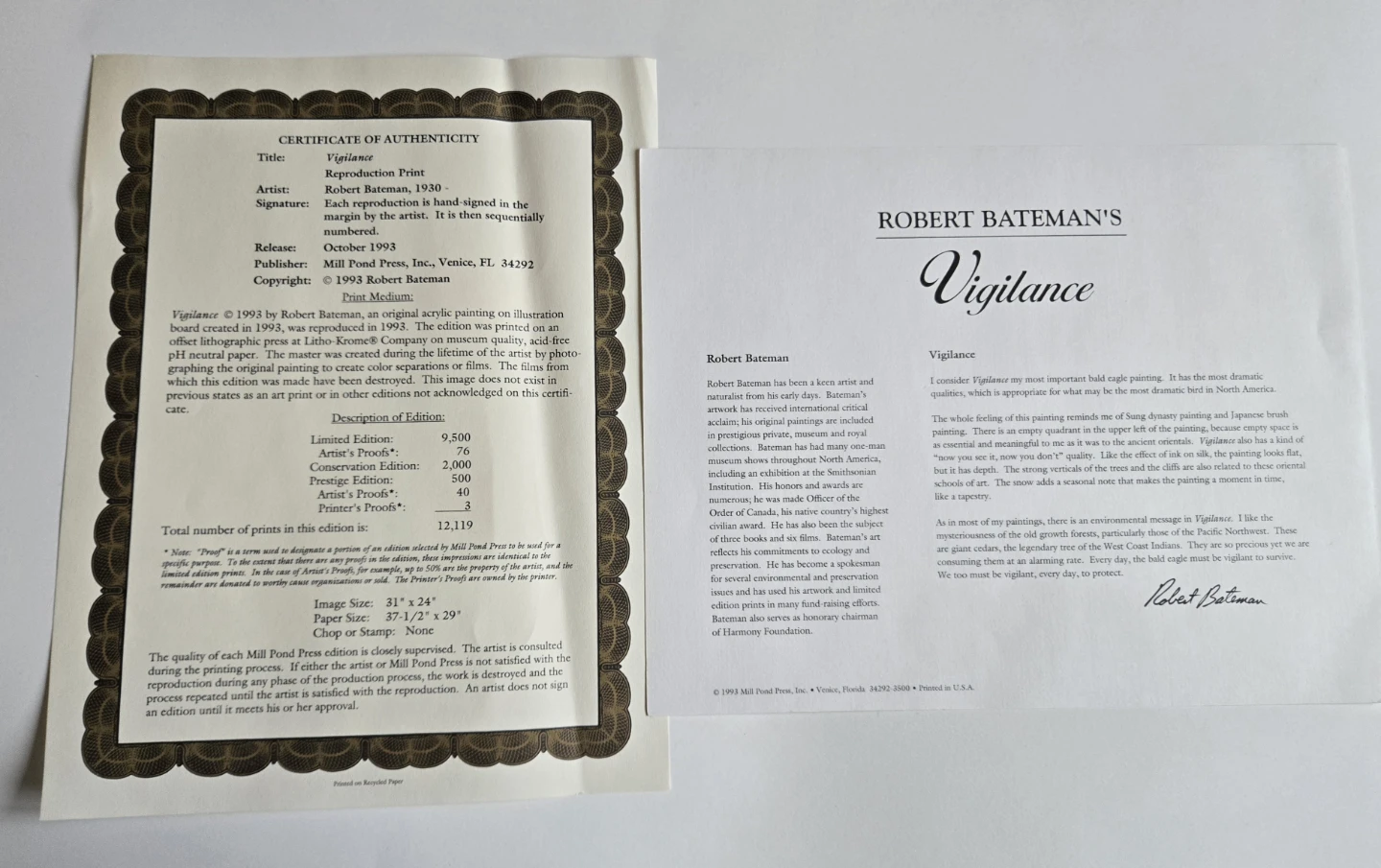 VIGILANCE! A L. E. print, hand-signed by the artist & certified! - photo 3