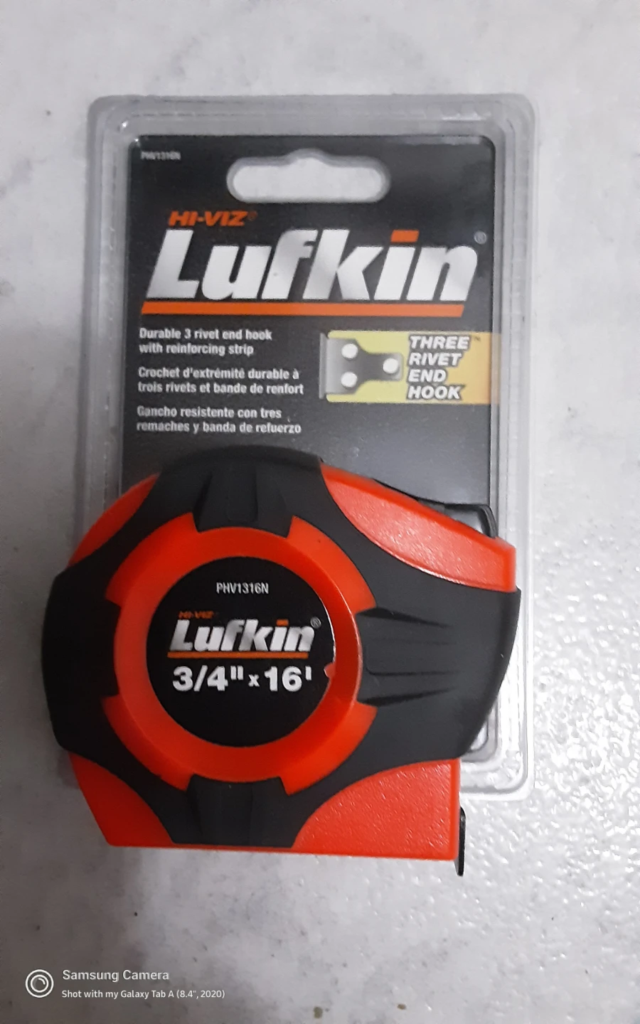Lufkin PHV1316N Hi-Viz Tape Measure 3/4" x 16'