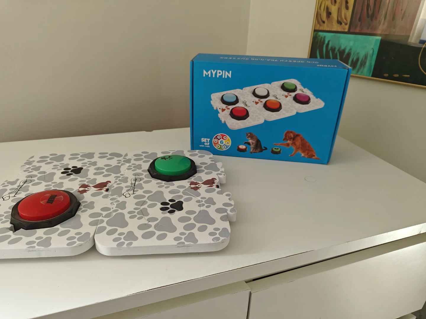 MYPIN Dog Speech Training Buzzer Set with Mat - photo 3
