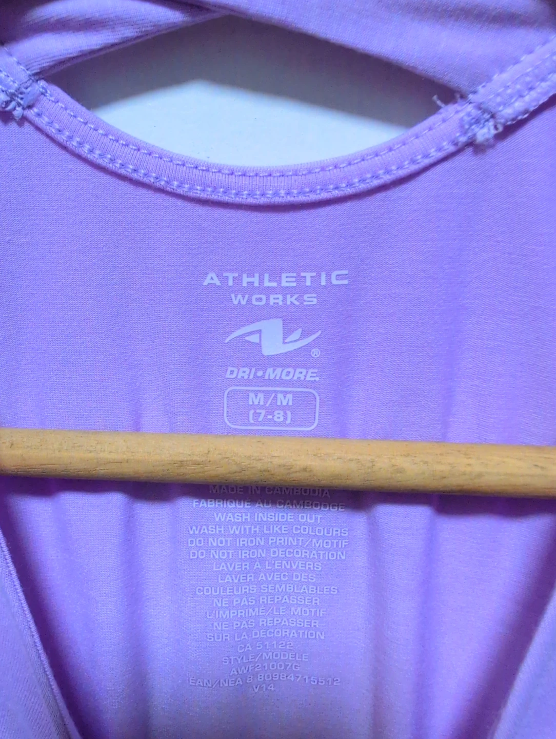 Athletic Works Girls M/M (7-8) Purple Long Sleeve - photo 5
