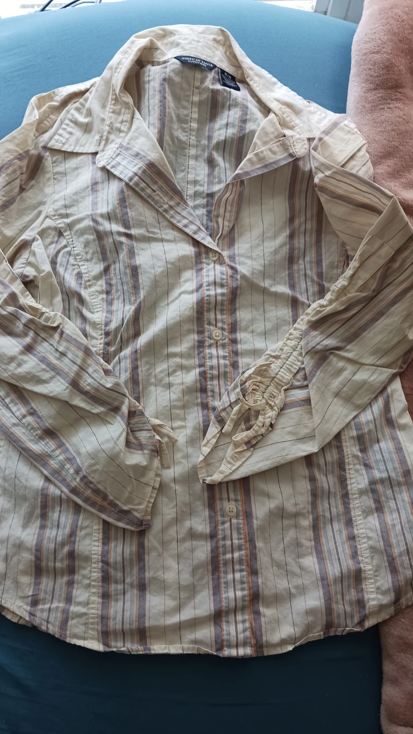 American Eagle Outfitters Striped Button-Up Shirt