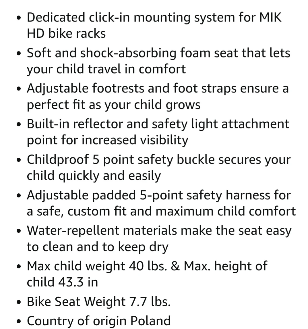Thule Yepp 2 Maxi Rear Mounted Child Bike Seat - Black