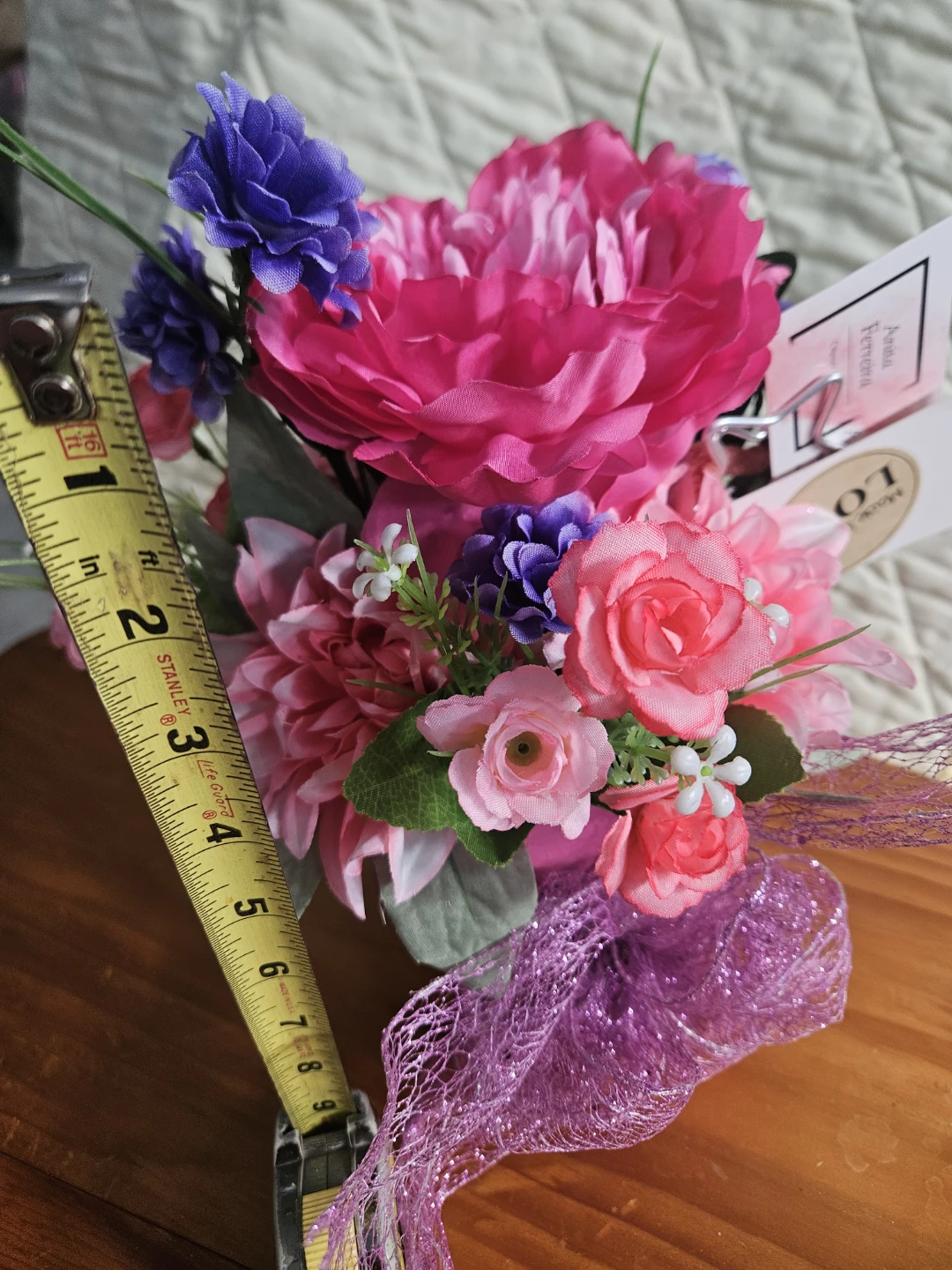 Artificial Flower Arrangement in Pink Pot - photo 4