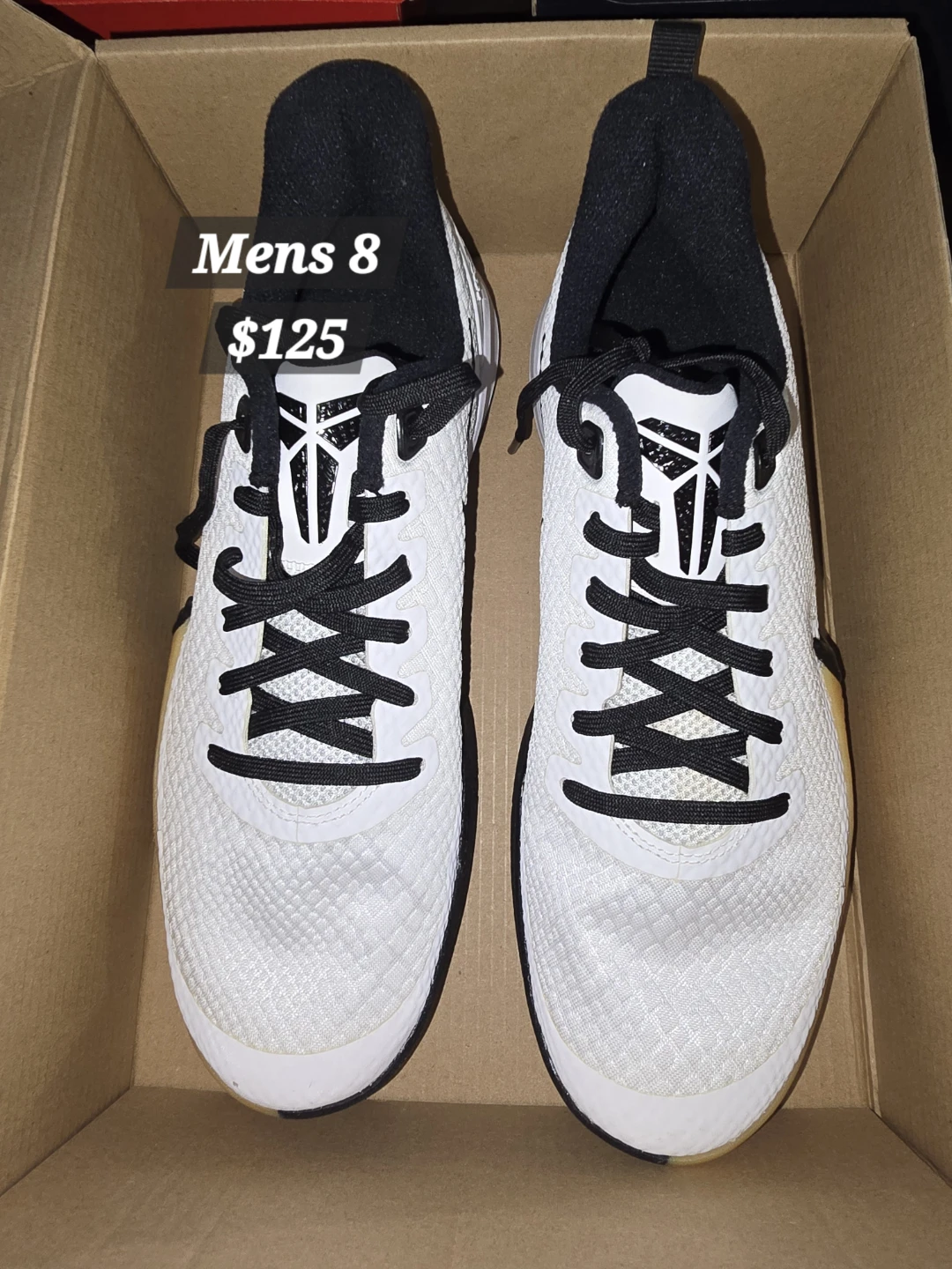 Nike Kobe Mamba White Black Men's Size 8 Shoes