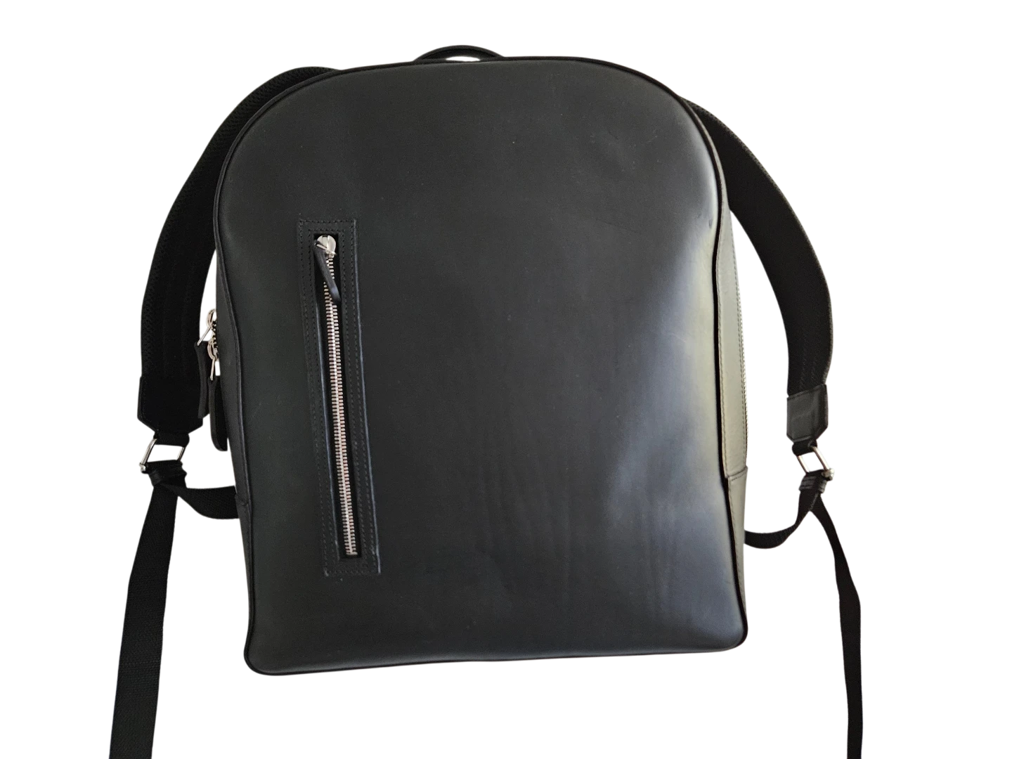 Carl friedrik Black Leather Backpack