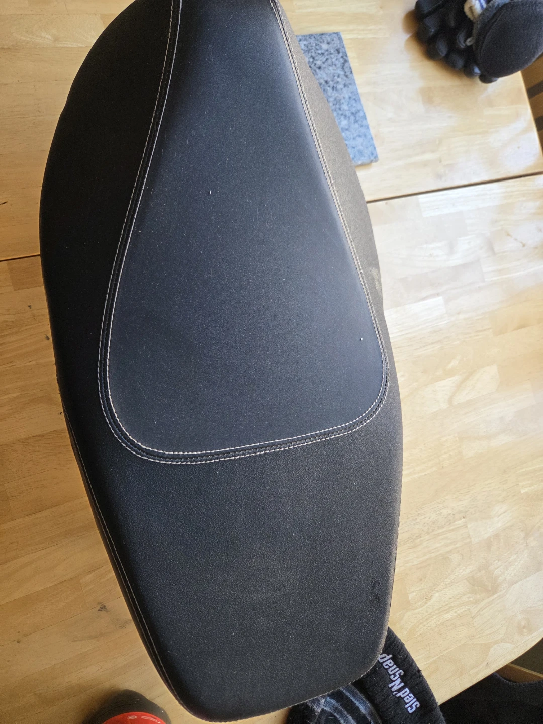 Costom built motorcycle seat ottoman - photo 2