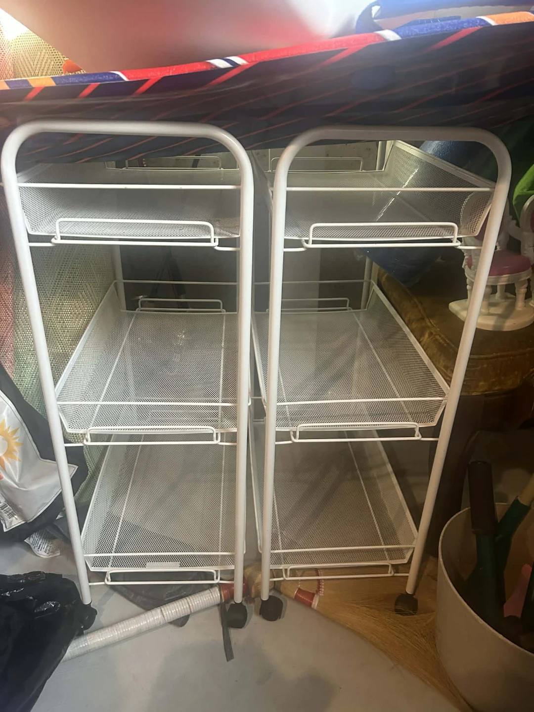 White 3-Tier Rolling Storage Cart - photo 2