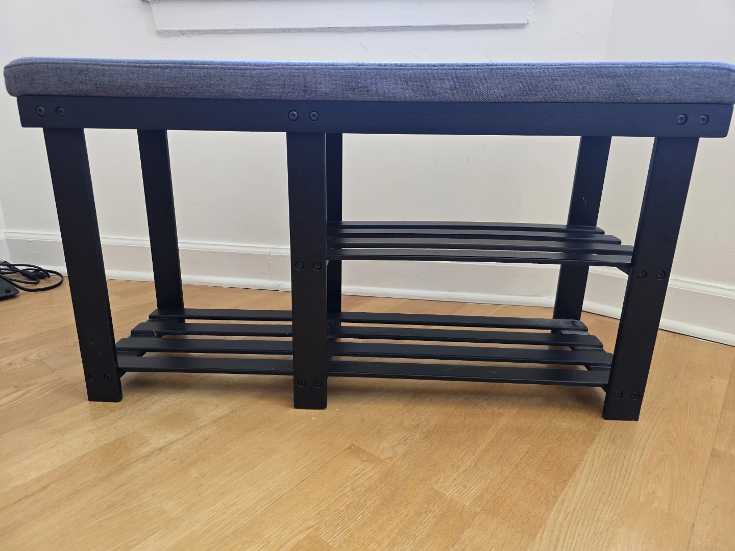 Shoe Rack Storage Bench with Padded Seat