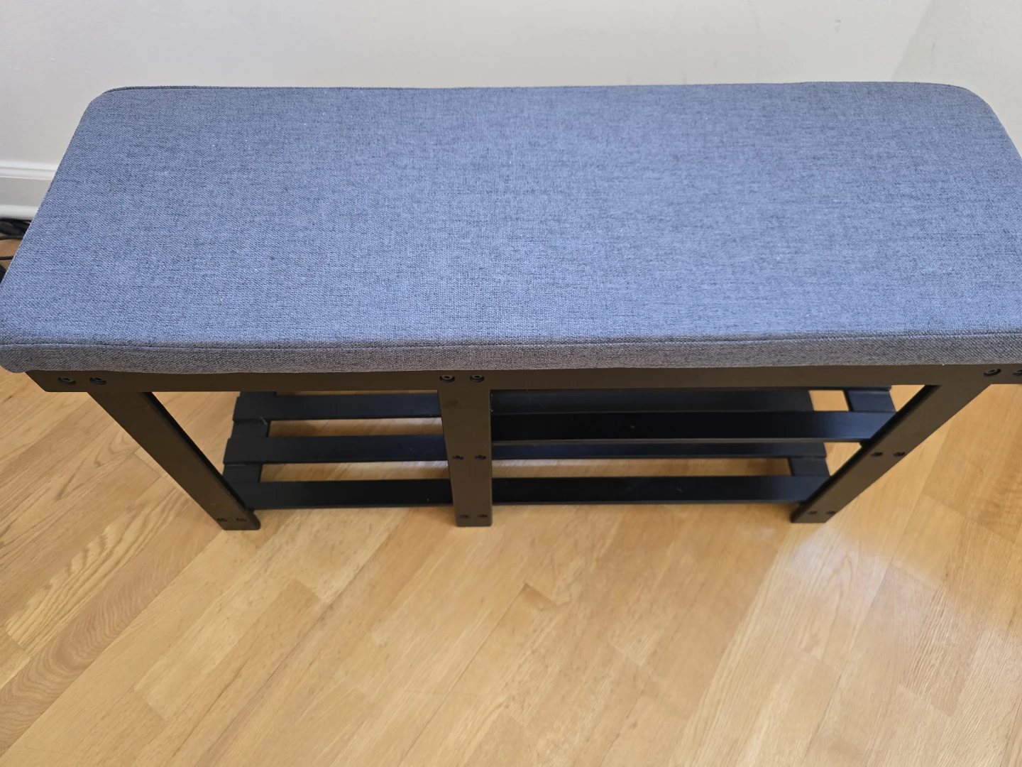 Shoe Rack Storage Bench with Padded Seat - photo 2