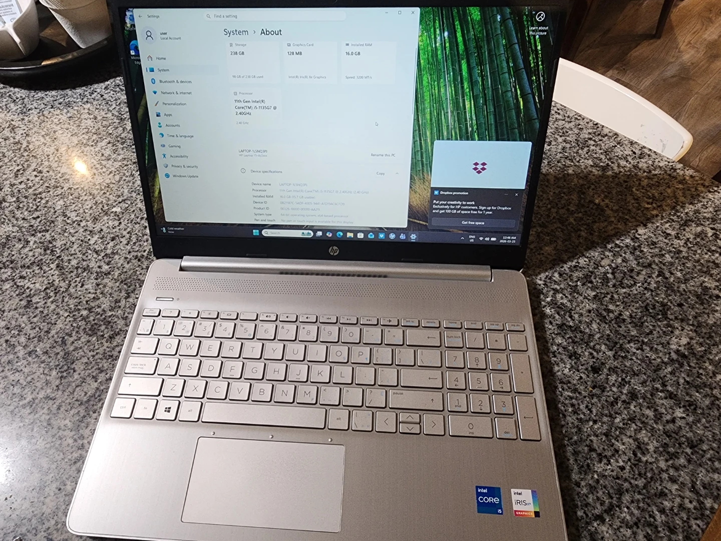 HP 15.6” Laptop – i5 11th Gen / 16GB RAM / 256GB SSD - photo 4