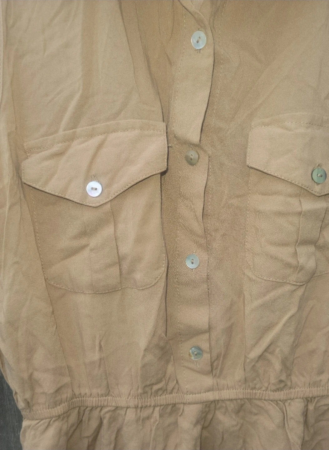 Forever 21 Tan Button Up Shirt Dress - photo 2