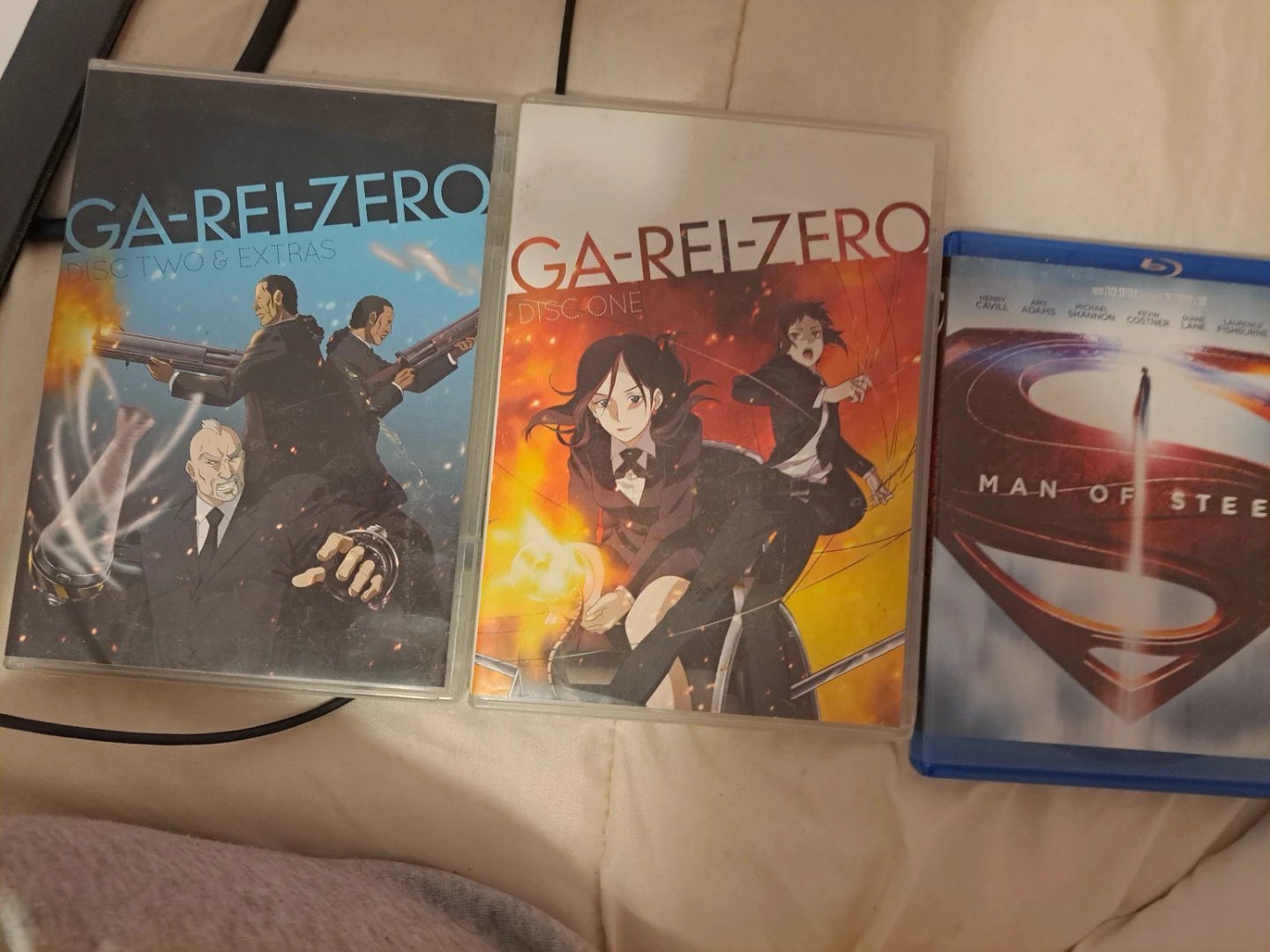 Man of Steel Blu-ray & Ga-Rei: Zero Anime DVD Set