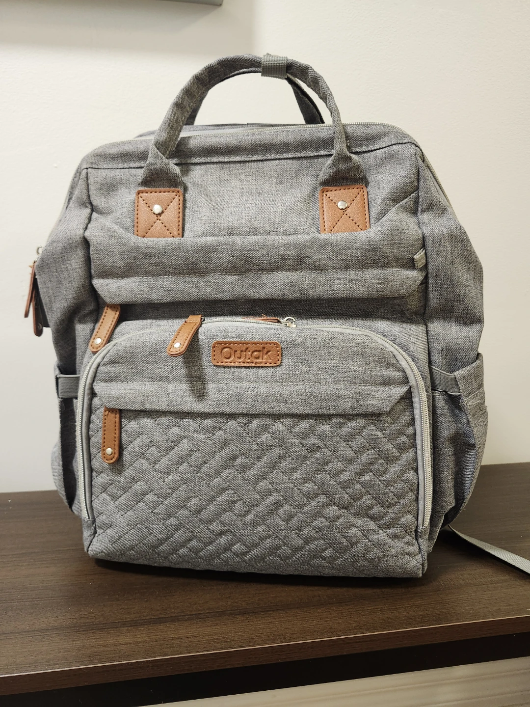 Outak Grey Diaper Backpack