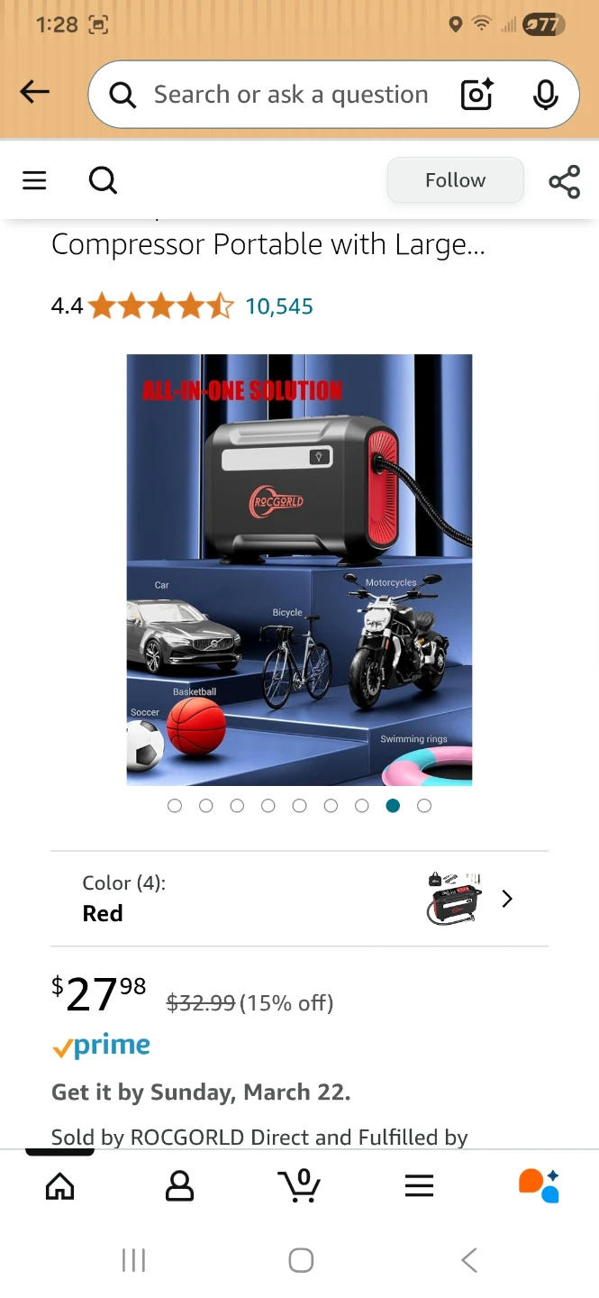 ROCGORLD R8 Tire Inflator Portable Air Compressor - photo 3