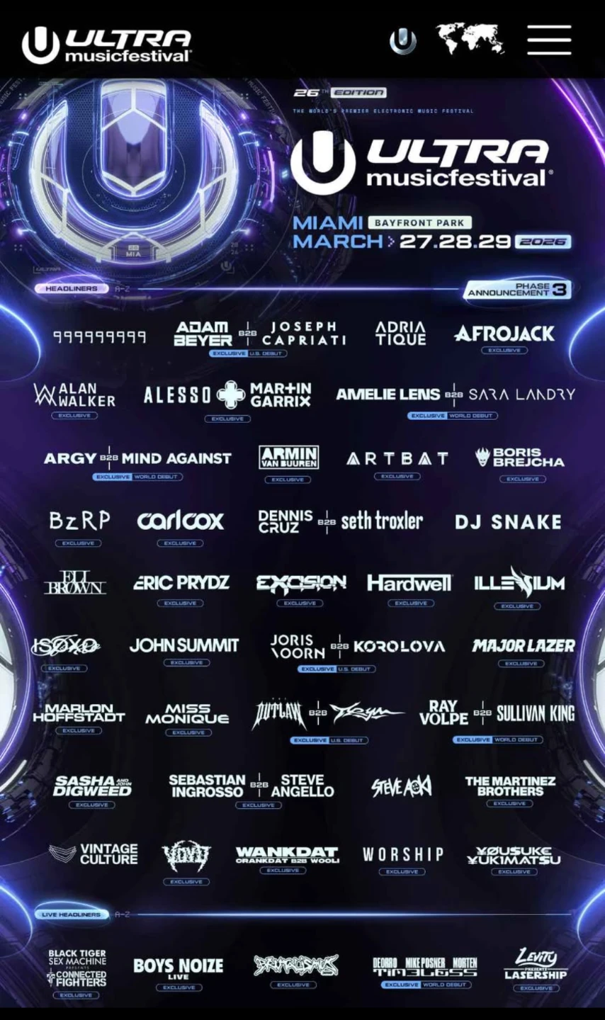 Ultra Music Festival Miami 2026 Tickets