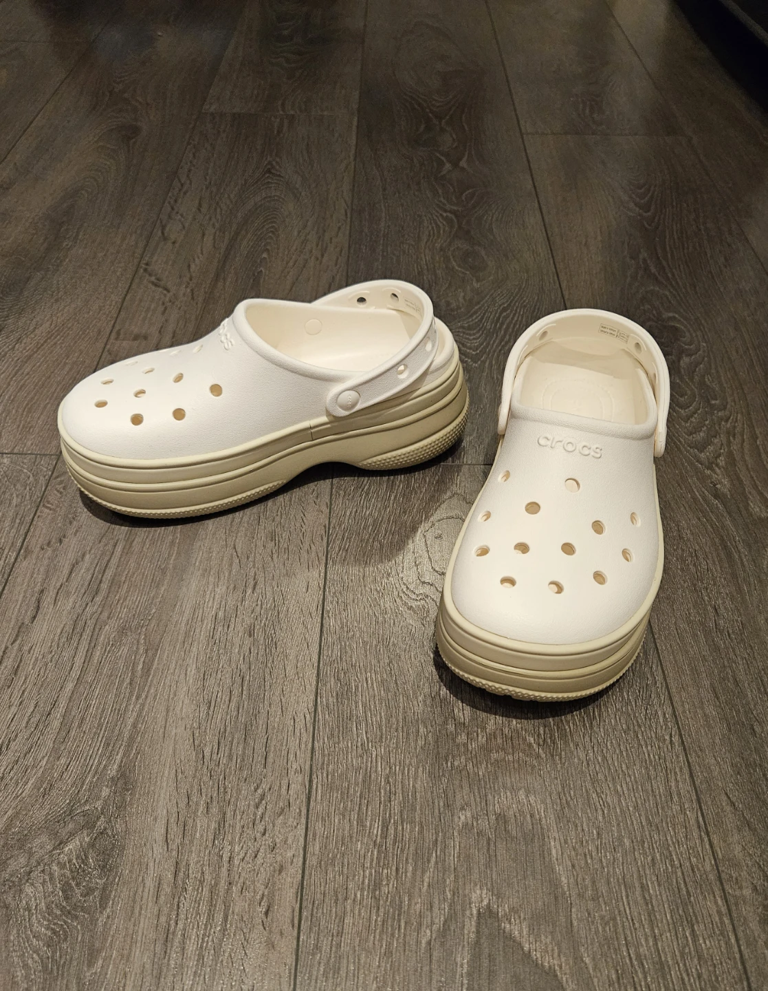 Crocs Classic stacked Clogs - Chalk White