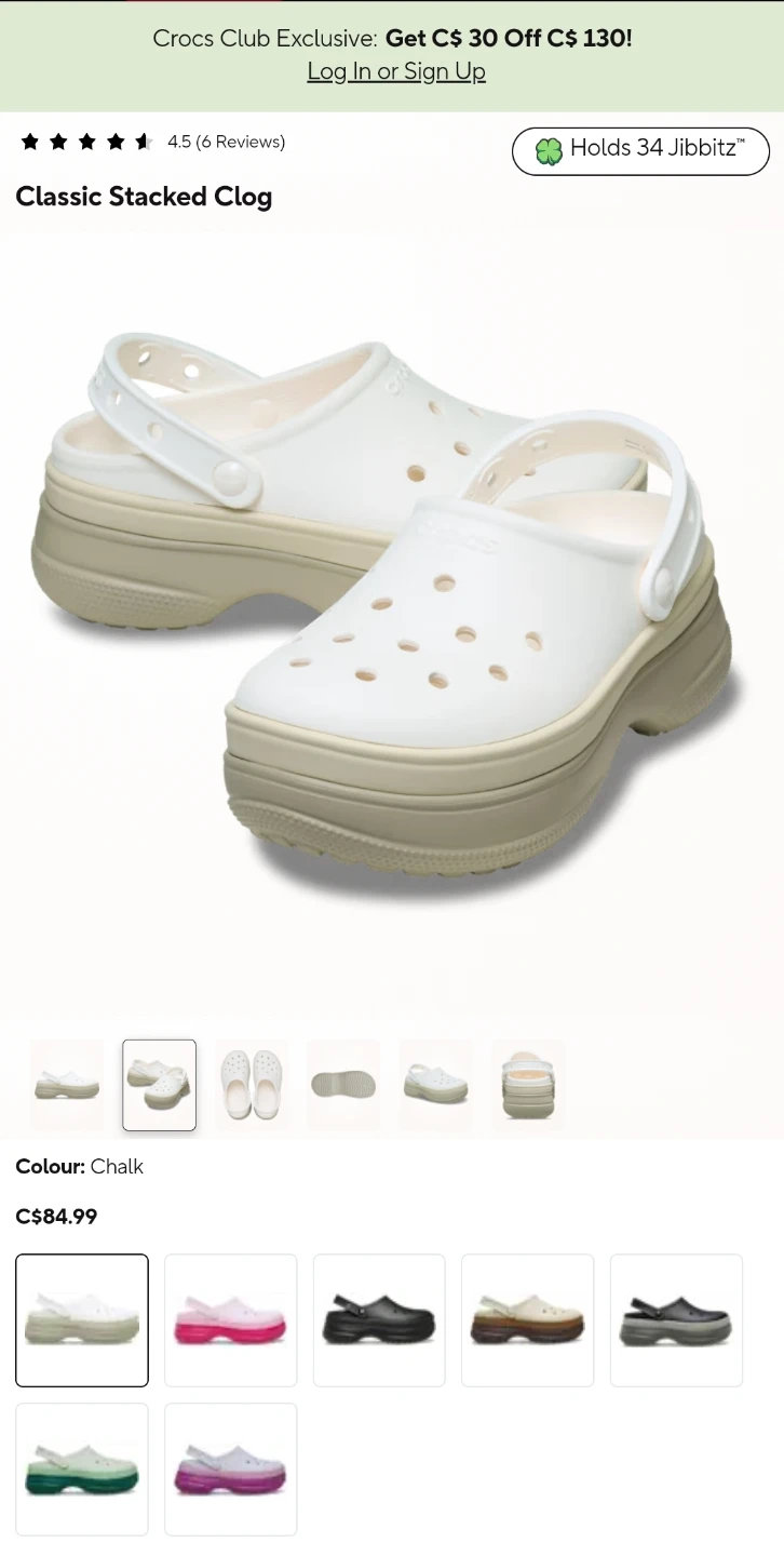 Crocs Classic stacked Clogs - Chalk White - photo 4
