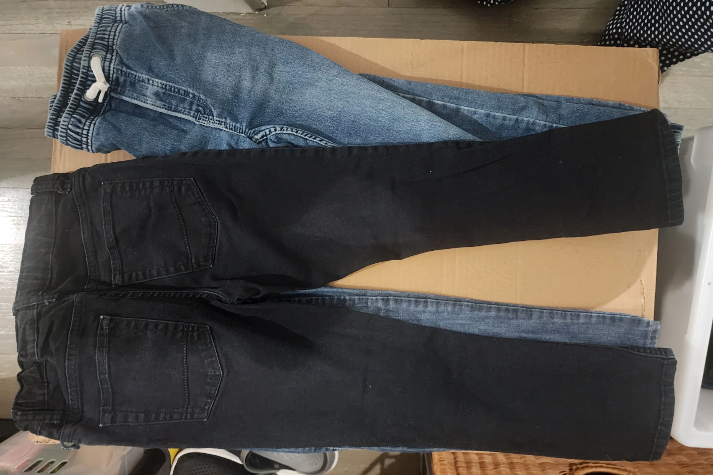 3 Pairs of Kids Jeans (2 Blue Denim, 1 Black) - photo 3