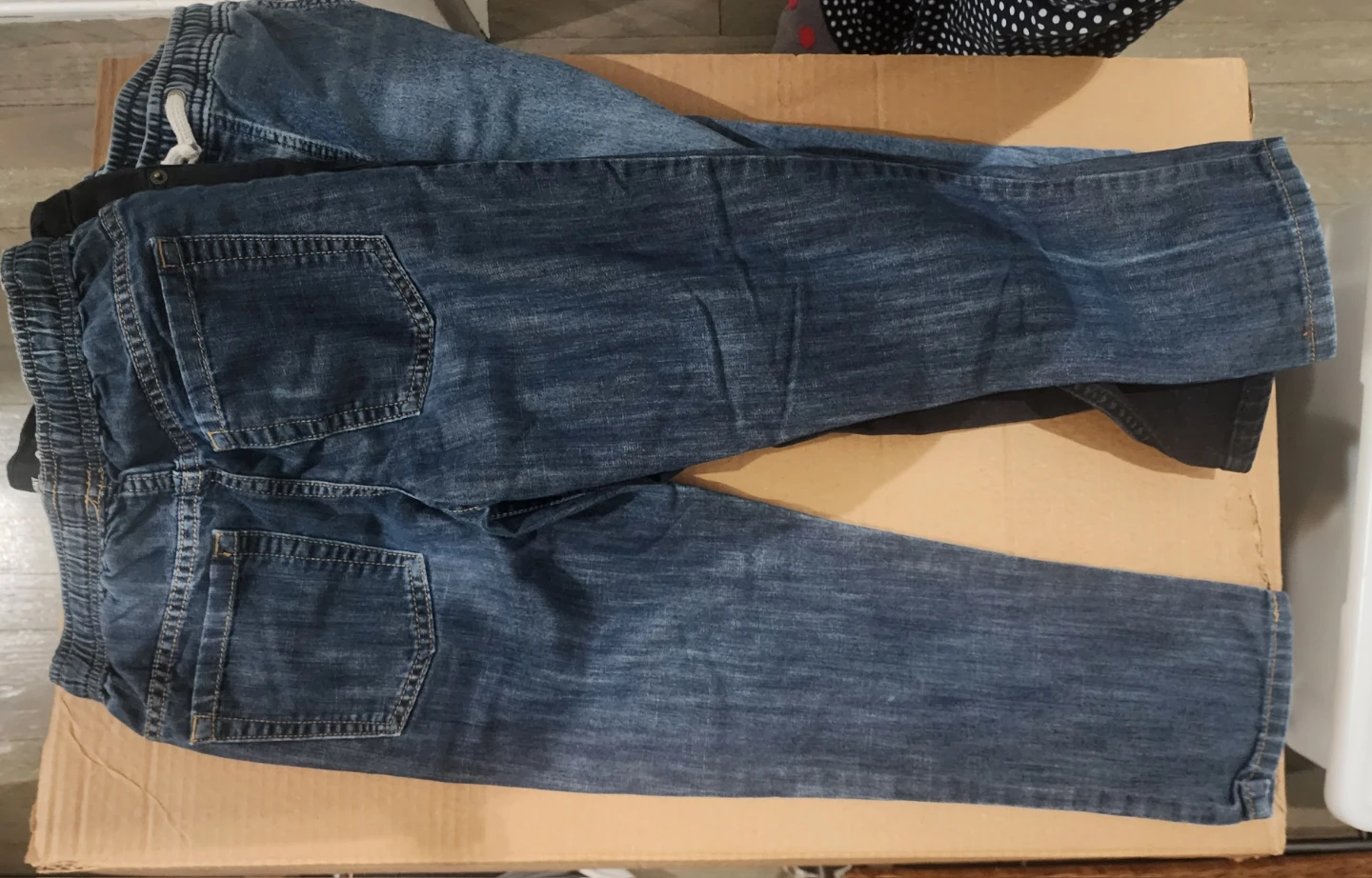 3 Pairs of Kids Jeans (2 Blue Denim, 1 Black) - photo 4