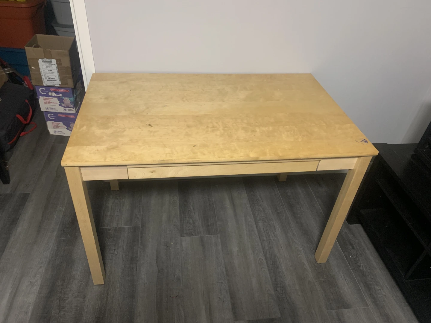 Ikea Light Wood Desk/Dining Table with Drawer
