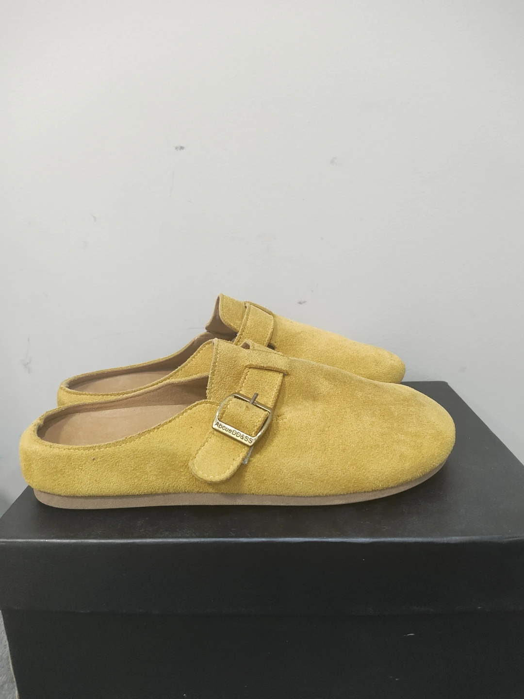 About Goods Suede Mules - Yellow