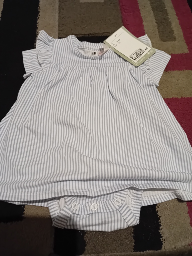 H&M Baby Girl Striped Dress & Bodysuit Set - photo 3