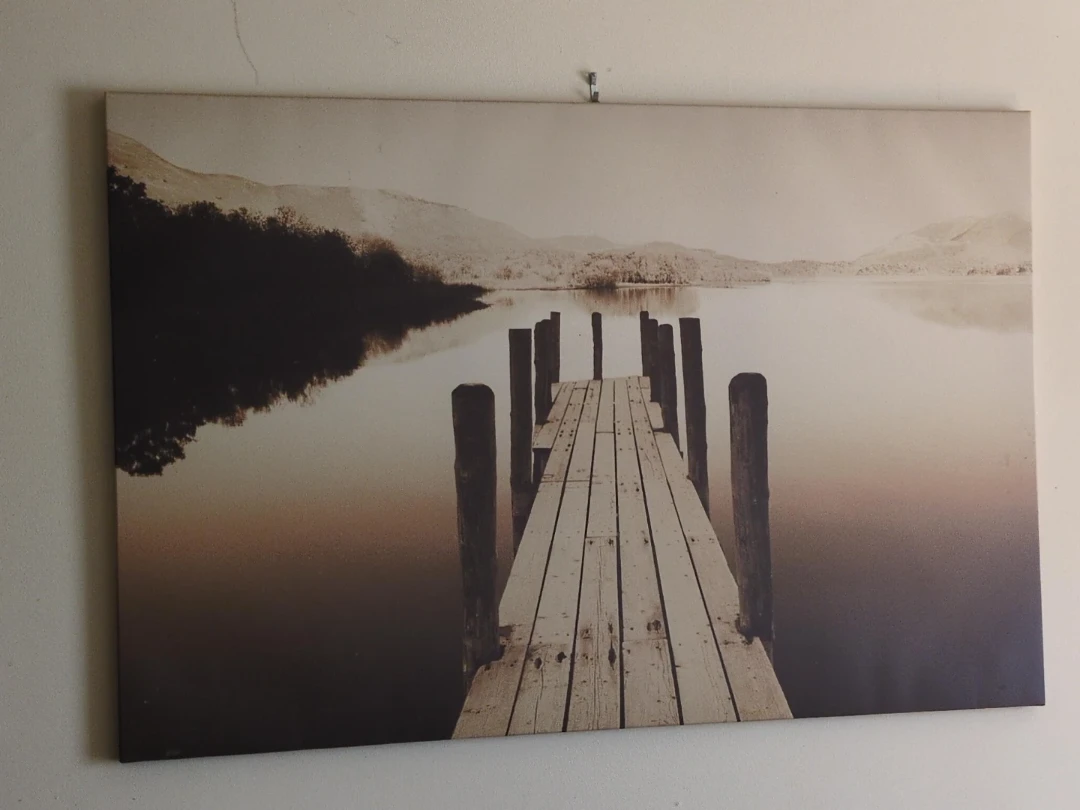 Wall Art Print: Wooden Pier on Lake