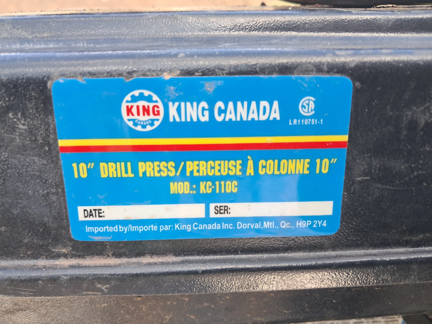 King Canada 10" Drill Press KC-110C - photo 2