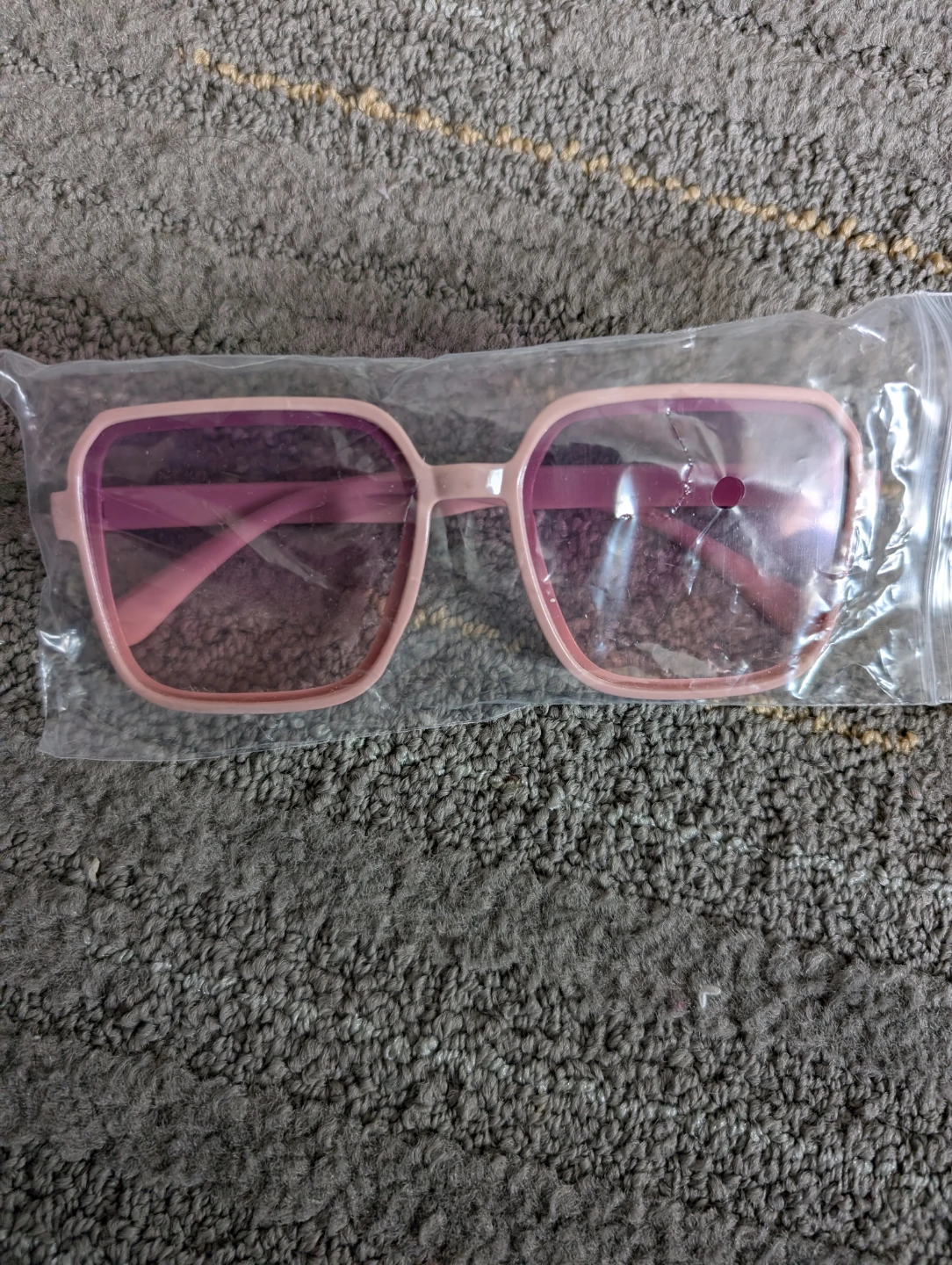 Pink Square Frame Sunglasses