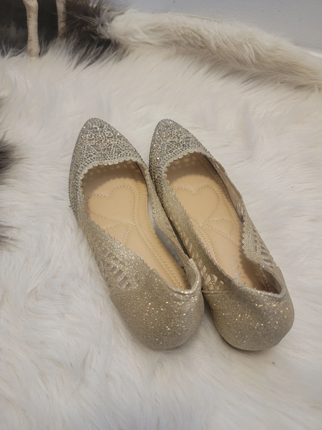 Sparkly Gold Ballet Flats - photo 3