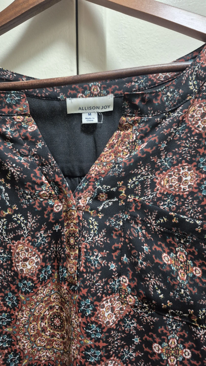 Allison Joy Women's Patterned Tunic Top - Size Medium