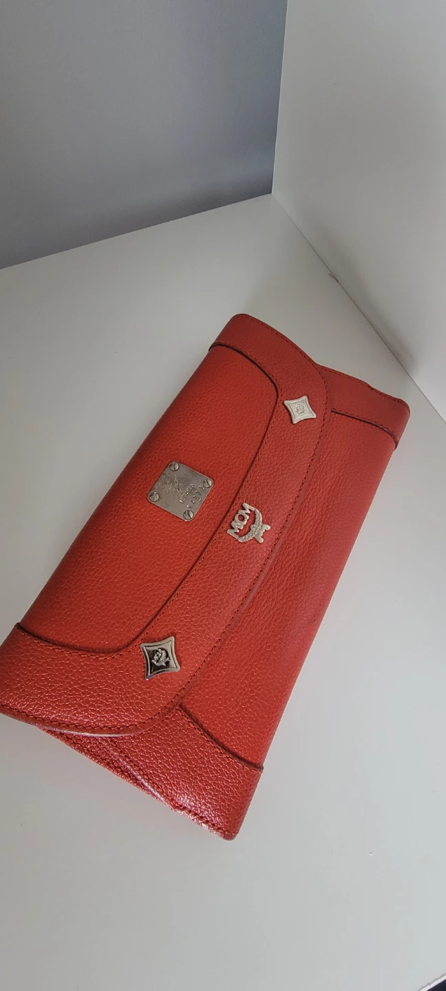 MCM Red Leather Wallet