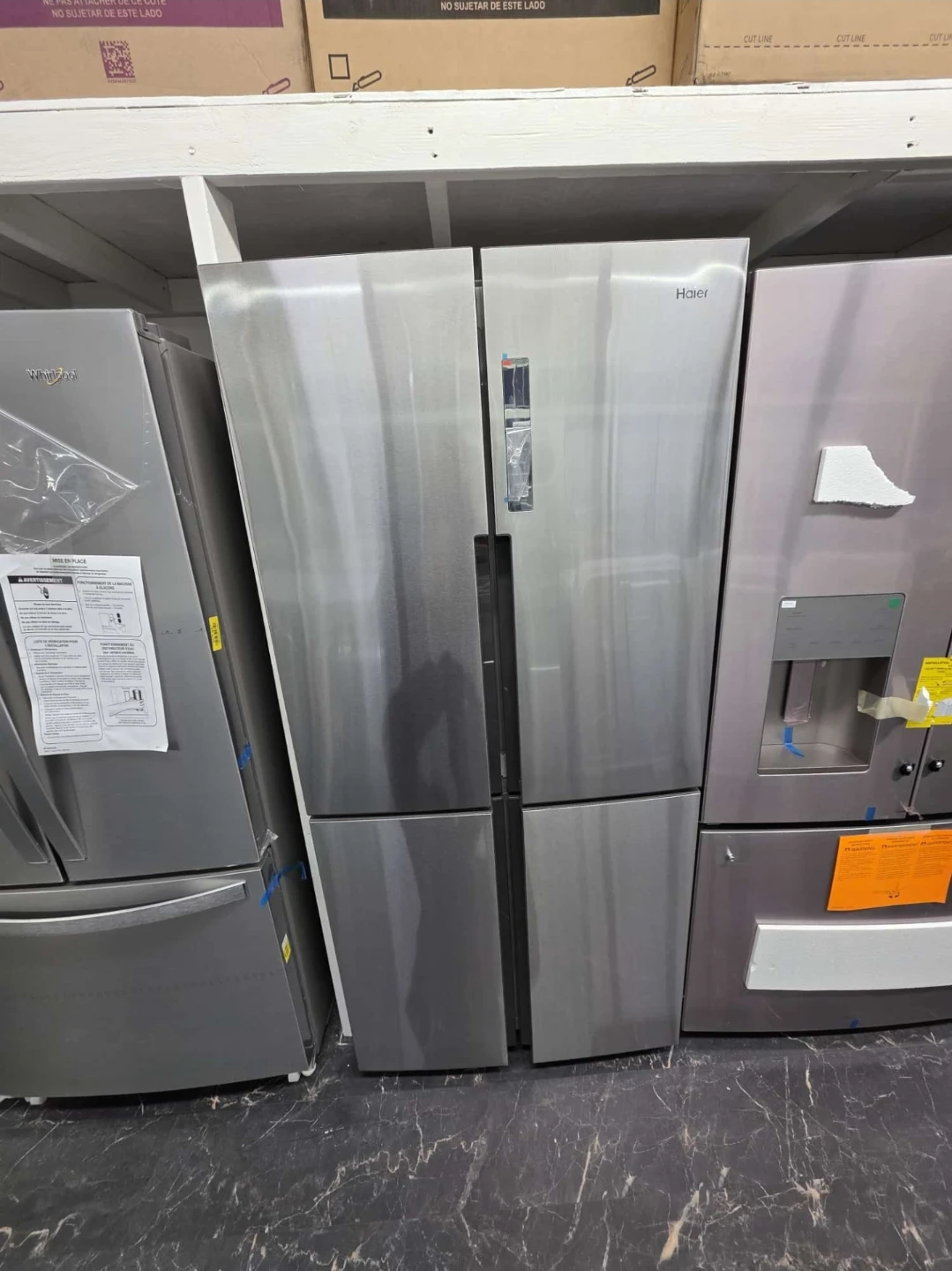 New Haier 33in Stainless steel Refrigerator