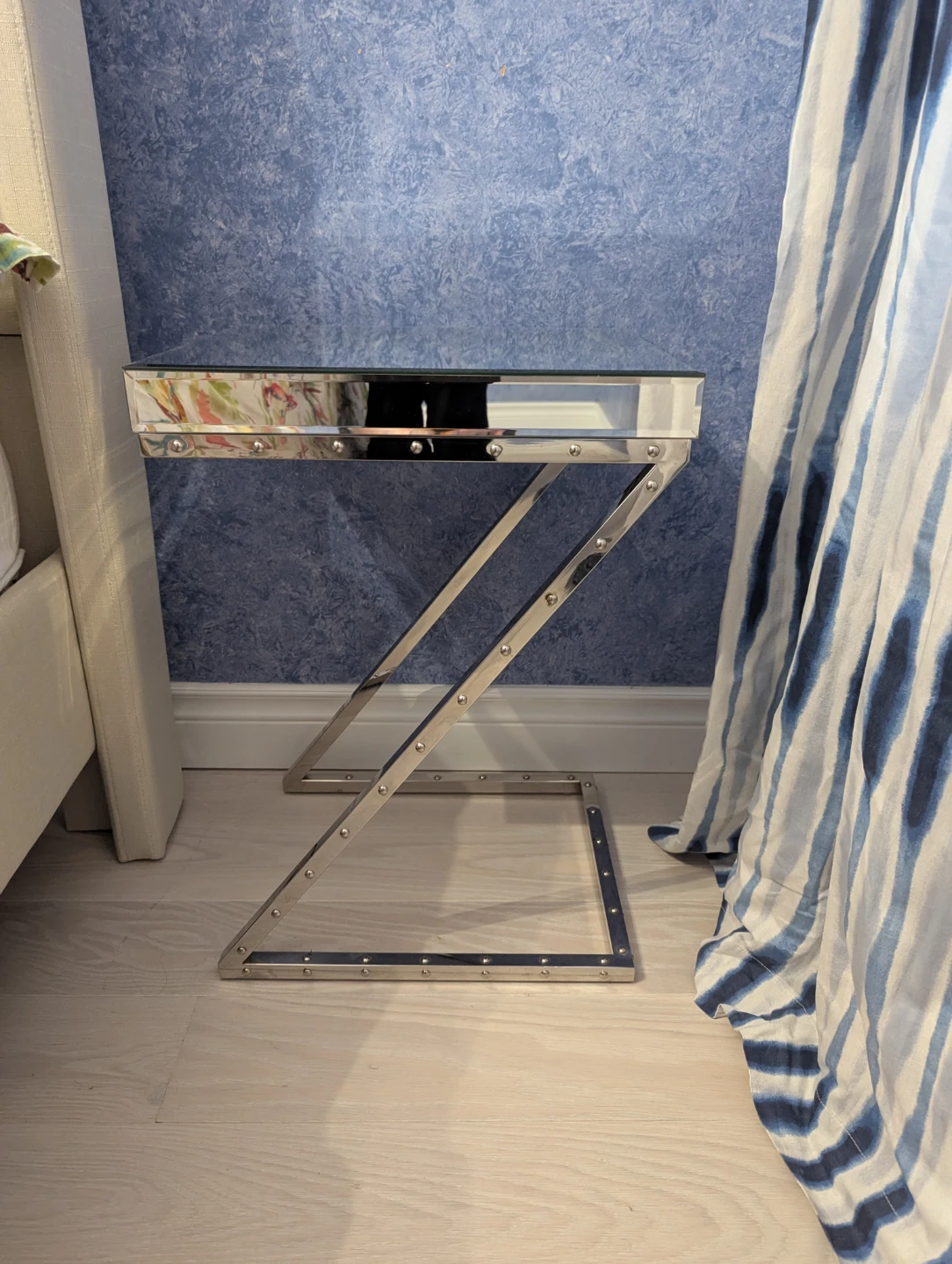 Brand new mirrored side table
